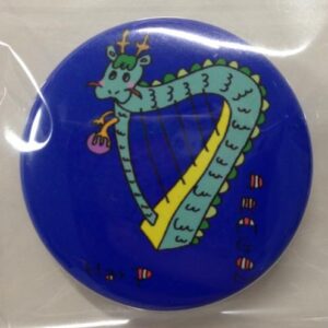 缶バッジ(アイリッシュハープ×干支)たつ