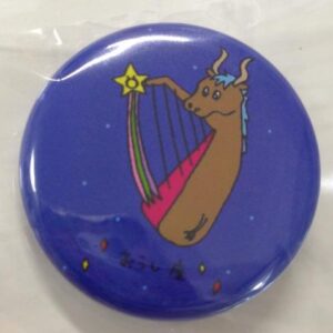 缶バッジ(アイリッシュハープ×星座)おうし座