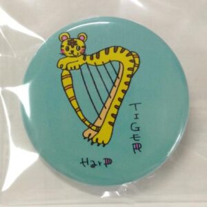 缶バッジ(アイリッシュハープ×干支)とら