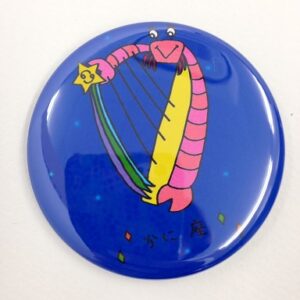 缶バッジ【57mm】(アイリッシュハープ×星座)かに座