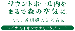 サウンドホール内をまるで森の空気に
